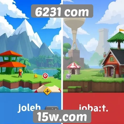 Comparação de gráficos e jogabilidade no site 6231 com